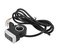 Dilwe 6 Wire Thumb Throttle, ABS 22mm Bike Thumb Throttle with ON Off Switch and Battery Indicator, 1600mm Cable Stable Speed Control for Electric Bike Scooter Tricycle (36V)