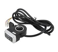 Dilwe 6 Wire Thumb Throttle, ABS 22mm Bike Thumb Throttle with ON Off Switch and Battery Indicator, 1600mm Cable Stable Speed Control for Electric Bike Scooter Tricycle (24V)