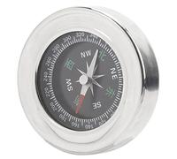 Dilwe 60mm Stainless Steel Portable Pocket Compass, Mini Orienteering Compass with Mirror for Camping Hiking Backpacking Outdoor Activities (Silver White)