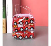 Dilwe 6PCS Pull Back Toy Car Kit, Enamelled Anti Shock Push and Pull Back Cars for Kids Toddlers, with No Battery Needed Small Cute Vehicles (Type A)