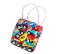 Dilwe 6PCS Pull Back Toy Car Kit, Enamelled Anti Shock Push and Pull Back Cars for Kids Toddlers, with No Battery Needed Small Cute Vehicles (Engineering Vehicles)