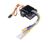 Dilwe 80A Brushed ESC Electronic Speed Controller 80A ESC for RC Car Boat with Overheat Protection Low Voltage Protection 2S-3S Li-ion Battery for 540 550 750 Motors (Black)