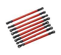 Dilwe 8pcs RC Link -Aluminum Aluminum Alloy Alloy Endkit For SCX10 313 Mm 1/10 Sterior, High Precision and Material Resistant Material, Direct Exchange For Better Performances (Red)