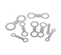 Dilwe 8PCS Saxophone Pad Repair Kit, Metal Silver Saxophone Leveling Rings for Maintenance, with Leather Pad Tools for Alto Soprano Tenor Saxophones