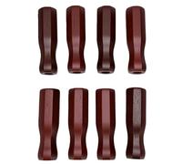 Dilwe 8PCS Solid Wood Foosball Table Handles, Ergonomic Octagonal Grip Replacement with Slip Proof Design for Foosball Tables (Wine Red)