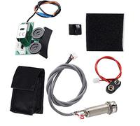 Dilwe Acoustic Guitar Pickup System for VT1, Pre Wire Pickup No Welding Plug Play, with Low Battery Indicator and Combined Battery Box Preamplifier, DIY Musical Instrument Guitar