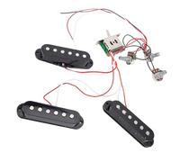 Dilwe Adjustable Electric Guitar Pickups, Copper Wire, High Sensitivity, Accessories Kit for ST Panel Guitars, Black