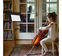 Dilwe Adjustable Portable Music Stand, Durable Metal Tripod for Live Streaming, Detachable Microphone Stand for Piano, Violin, Guitar, Suitable for Classroom Learning