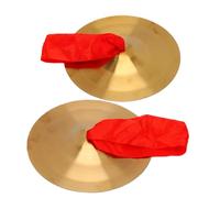 Dilwe Alloy Cymbals Set, 19cm Mini Marching Hand Cymbals for Drum Sets and School Bands for Musicians and Orchestra Performance (19cm / 7.48in)
