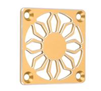 Dilwe Aluminium Alloy RC Motor Cooling Fan Cover for Enhanced Heat Dissipation and Style for RC Car Enthusiasts (Gold)