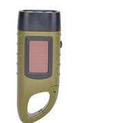 Dilwe AT5503 ABS Plastic Solar Hand Crank Flashlight, 3PCS LED High Brightness Light Chips with 120 Minutes Continuous Using Time, for Camping Hiking Emergency (Green)