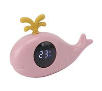 Dilwe Baby Bath Thermometer Digital Cartoon Whale Multifunctional Water Measurement for Children Water Temperature Monitoring (Pink)