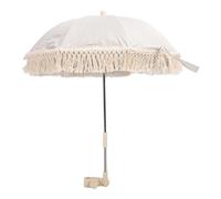 Dilwe Baby Outdoor Parasol Portable Compact Sun Umbrella for Strollers, Bleachers, Strong Wind Oxford Cloth Material (Beige)