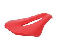 Dilwe Bicycle Saddle, Soft EVA Material with Steel Rails for Shock Absorption, Hollow Design for Breathability, 3D Pressure Relief for Road Bikes Mountain Bikes Folding (Red)