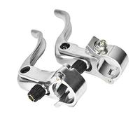 Dilwe Bike Brake Lever, 1 Pair 24mm Aluminum Alloy Bike Handlebar Brake Accessory(Silver)