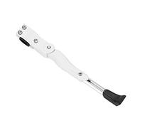 Dilwe Bike Kickstand, Single Side Stand Aluminium Alloy Adjustable Length for Mountain Road Bikes Easy Install with Frame Protection(White)
