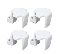 Dilwe Boat Bumper Clips Nylon Pontoon Boat Bumper Hangers 4pcs 0.45in Eye Diameter for 1 to 1.25 Inch Square Rails Easy Install for Pontoon Docking and Yacht Use (White)