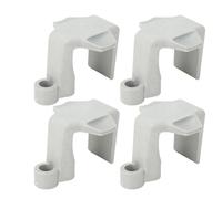 Dilwe Boat Bumper Clips Nylon Pontoon Boat Bumper Hangers 4pcs 0.45in Eye Diameter for 1 to 1.25 Inch Square Rails Easy Install for Pontoon Docking and Yacht Use (Gray)
