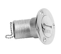 Dilwe Boat Deck Filler 316 Stainless Steel Marine Boat Deck Filler 45 Degrees 1.5in 38mm with Key Cap Mirror Polished Chain Connected Cover for Yacht RV Trailer Tank (#2)