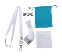 Dilwe Breathing Trainer, Lung Function Exercise Device with 3 Stainless Steel Balls for Mucus Clearance and Respiratory Health, Portable and Durable (White)