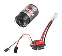 Dilwe Brushed ESC, RC Brushed Motor Bidirectional ESC 360A Brushed Electronic 2 Way RC Brushed Motor Speed Controller 550 Brushed Motor 1:10 RC Car Upgrade Spare Part (12T)