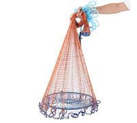 Dilwe Cast Net, 8ft Fishing Net with Evenly Distributed Weights & High Strength Nylon for Saltwater & Freshwater Fishing