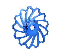 Dilwe Ceramic Pulley Durable Alloy Bicycle Rear Wheel, 2Pcs RedSilverBlue 11T/13T for 7/8/9/10 Speed Cyclists (13T)