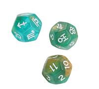 Dilwe Charming Glitter Rune Astrology Dice Set for Better Choices, 12 Sides Easy to Read Divination Tool for Astrology Lovers (Type 4)