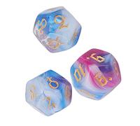 Dilwe Charming Glitter Rune Astrology Dice Set for Better Choices, 12 Sides Easy to Read Divination Tool for Astrology Lovers (Style 3)