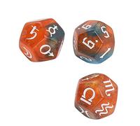 Dilwe Charming Glitter Rune Astrology Dice Set for Better Choices, 12 Sides Easy to Read Divination Tool for Astrology Lovers (Style 2)