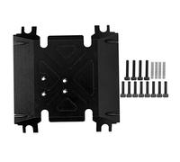 Dilwe CNC Aluminum Center Gear Box Mount Skid Plate for AXIAL WRAITH 90018 90048 1/10 RC Car RC Accessory (Black)