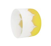 Dilwe Crystal Singing Bowl, 8 Inch Quartz Glass Set with Mallet for Meditation Sound Therapy and Home Office Decoration (Yellow)