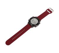 Dilwe Digital Chronograph Watch, WR50M Luminous Alarm with W ate Display and 12 24 Hour System for Men Outdoor Sports (Burgundy)