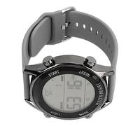 Dilwe Digital Chronograph Watch, WR50M Luminous Alarm with W ate Display and 12 24 Hour System for Men Outdoor Sports (Grey)
