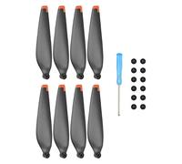 Dilwe Drone Propeller, 2 Pairs 6030 Props Replacement Drone Accessories with Low Noise for Mini 3 Pro, Lightweight PC Material, Stable Flight, 8 Blades Included (Orange Edges)