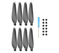 Dilwe Drone Propeller, 2 Pairs 6030 Props Replacement Drone Accessories with Low Noise for Mini 3 Pro, Lightweight PC Material, Stable Flight, 8 Blades Included (Silver Decor)