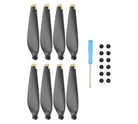 Dilwe Drone Propeller, 2 Pairs 6030 Props Replacement Drone Accessories with Low Noise for Mini 3 Pro, Lightweight PC Material, Stable Flight, 8 Blades Included (Gold Decor)