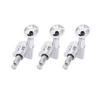 Dilwe Durable Copper-zinc Alloy Tuning Pegs, Prevent Rusting with Locking Design, Suitable for Guitarists of All Levels, Available in Black and Silver (6 Right)