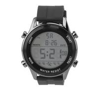 Dilwe Durable Design Sports Watch with Sturdy Acrylic Glass Suitable for Men Outdoor Activities Silicone Band WR50M Student Watch (Black)