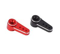 Dilwe Durable RC Metal Steering Arm Horn for AXIAL SCX24 1/24 RC Car, Red and Black Set for Stable Performance Enthusiasts