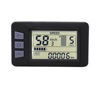 Dilwe E Bike Display Electric Bike LCD Display ABS Material 24V 36V 48V 60V with 6PIN Wire for Electric Bicycle Scooter