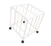 Dilwe Efficient Stuffy Storage,Plush Stuffed Animal Zoo Cage with Wheels ABS Material Storage for Playroom, Easy Assembly, Generous Capacity, Flexible Elastic Cord (H Standard Style Full Rope)