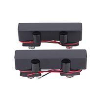 Dilwe Electric Bass Pickup, Noiseless 4 String Set with Spring Accessory, for Replacement and Bridge Pickup Tone Calibration (94mm+94mm)