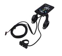 Dilwe Electric Bike LCD Display, 5 Core Color Screen Scooter Dashboard with Extension Cable, for 24V 36V 48V Electric Bicycles and Scooters