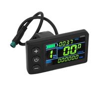 Dilwe Electric Cycling LCD Display, ABS Material Large Screen with Backlight and Water Proof Connector for Bicycle Scooter Handlebar Installation in 20 to 60 Degrees Celsius