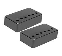 Dilwe Electric Guitar Pickup Shell, 50mm and 52mm, 2Pcs Pickup Cover for Most Electric Guitars (Silver (Black)