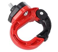Dilwe Electric Scooter Front Claw Scooter Hanger Alloy Steel Aluminum Hook 12kg Load Bearing Spring Closure 392°F Paint Finish for Bags Helmets Commuter Riding (red+Black)