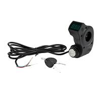 Dilwe Electric Scooter Ignition Lock, 3 Pin Plug One Button Start Electric Scooter Digital Display Switch with Keys Compatible for KUGOO for M4 Scooter