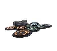 Dilwe Electric Set Roll Up Electronic Practice Pad USB Rechargeable Portable Kit with Dual Speaker for Kids Adults