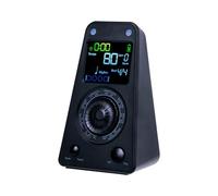Dilwe Electronic Metronome, Rechargeable Digital Metronome Tuner for Piano Guitar Drum Guzheng (Black)
